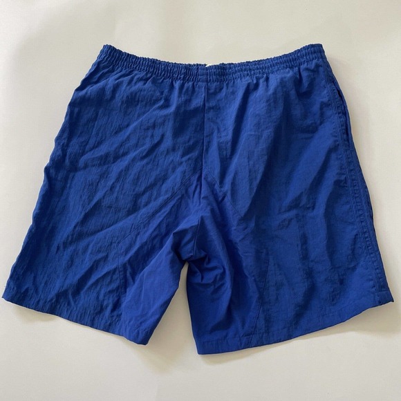 Vintage Adidas Swim Trunks Y2K Trefoil Logo Lined Board Shorts Blue 3 Stripe 90s - Picture 7 of 11